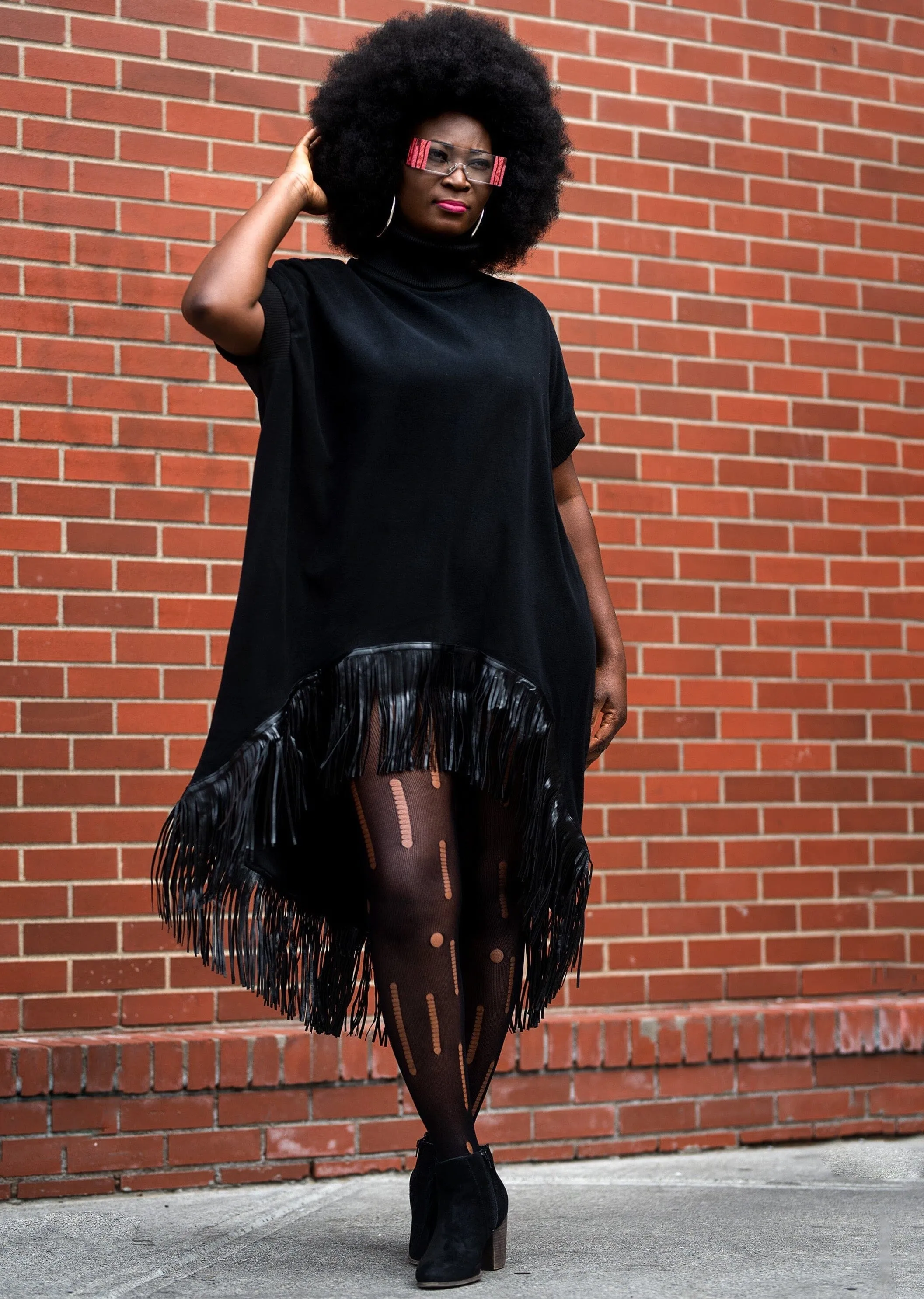 High Low Fringed Tunic