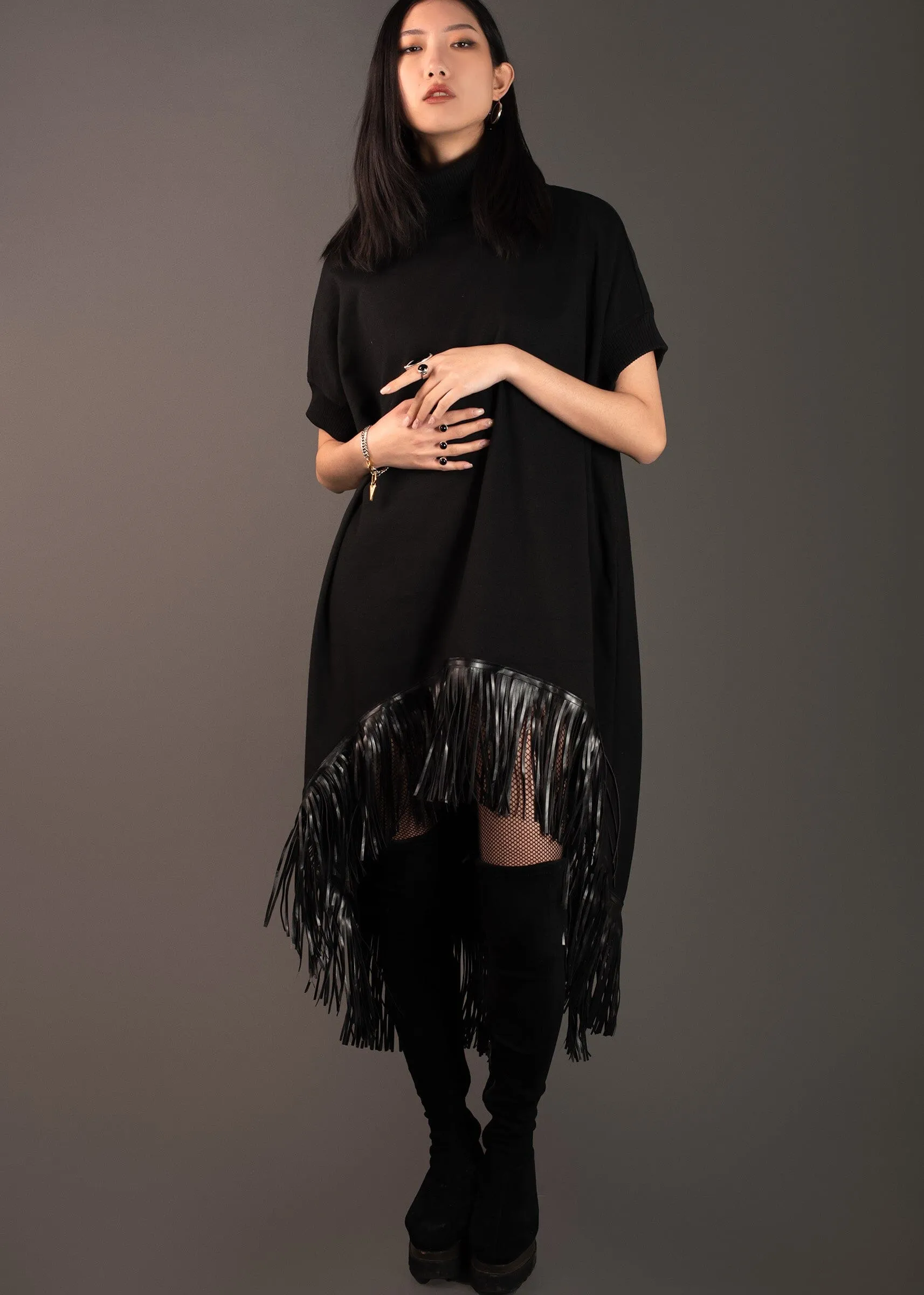 High Low Fringed Tunic