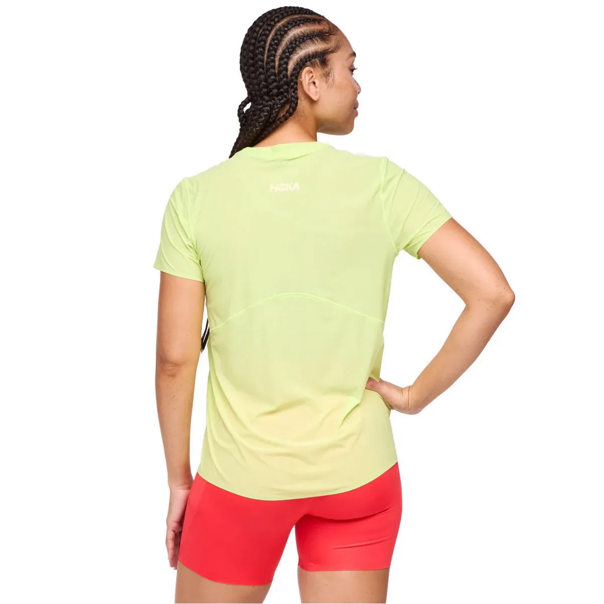 Hoka Airolite Run Short Sleeve Tee - Womens - Lettuce