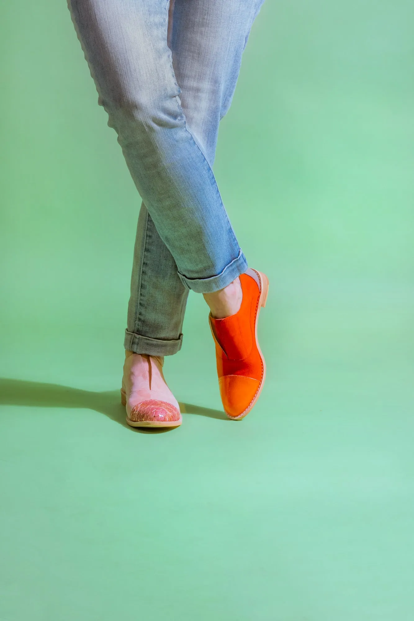 IMPERIAL TOPAZ Orange Suede Oxfords