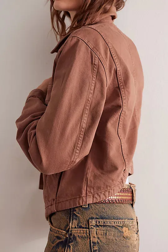 Jade Denim Jacket - Chocolate Mousse