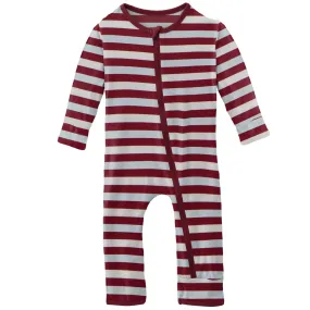 KicKee Pants Playground Stripe Coverall with Zipper