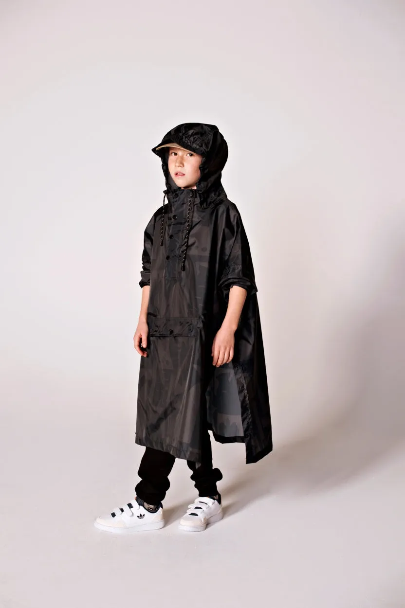 Kids' Back to Black Rain Poncho