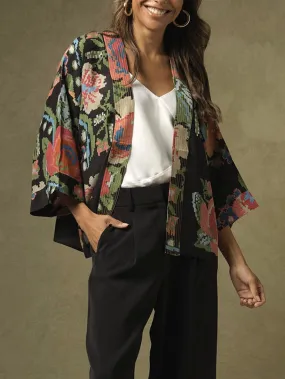 Kimono Jacket - Woven Flower