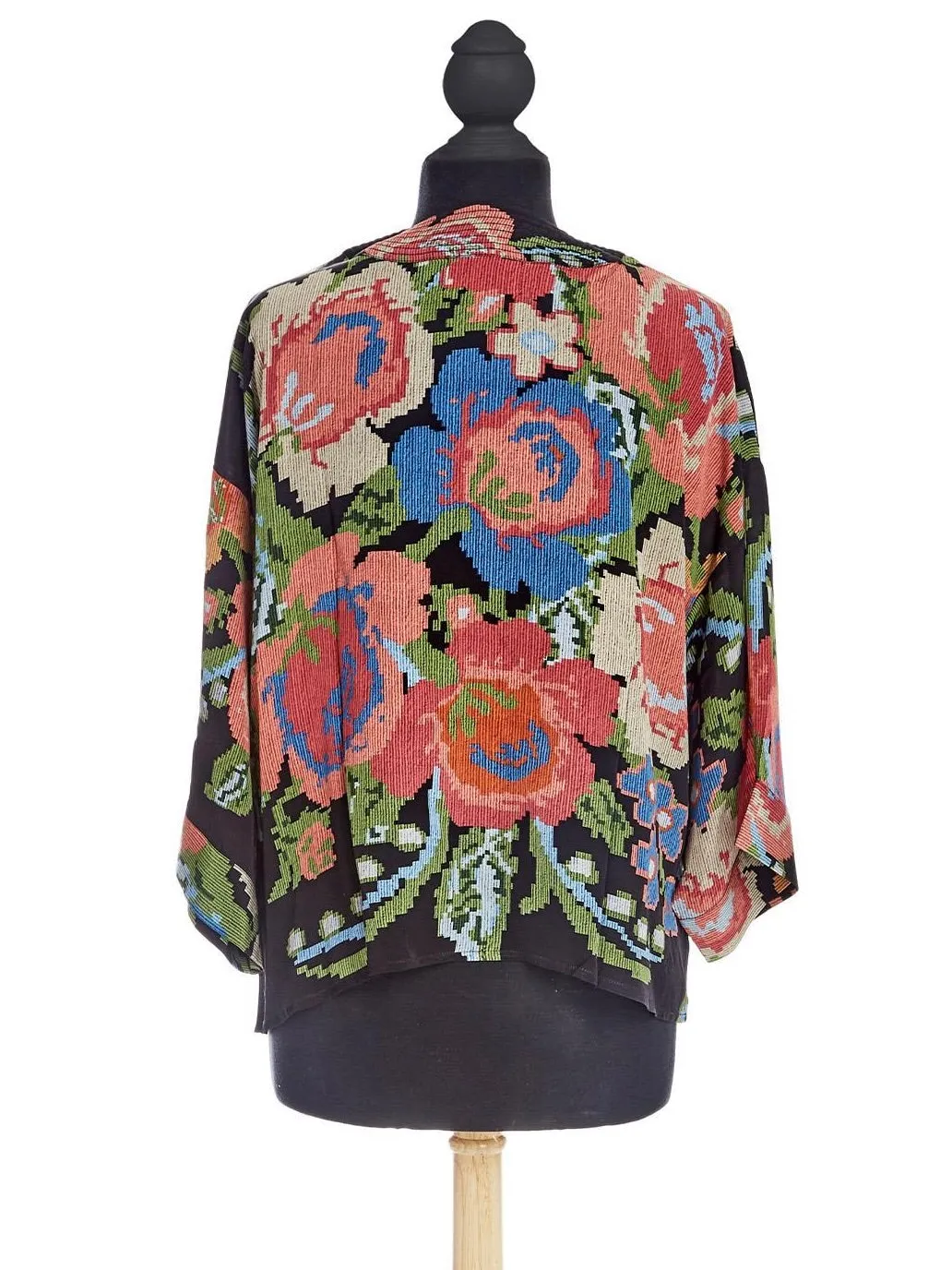 Kimono Jacket - Woven Flower