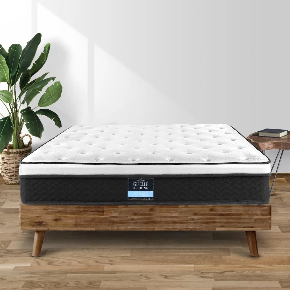 King Single Package | Bronte Storage Bed Frame Grey & Bonita Euro Top Mattress (Medium Firm)