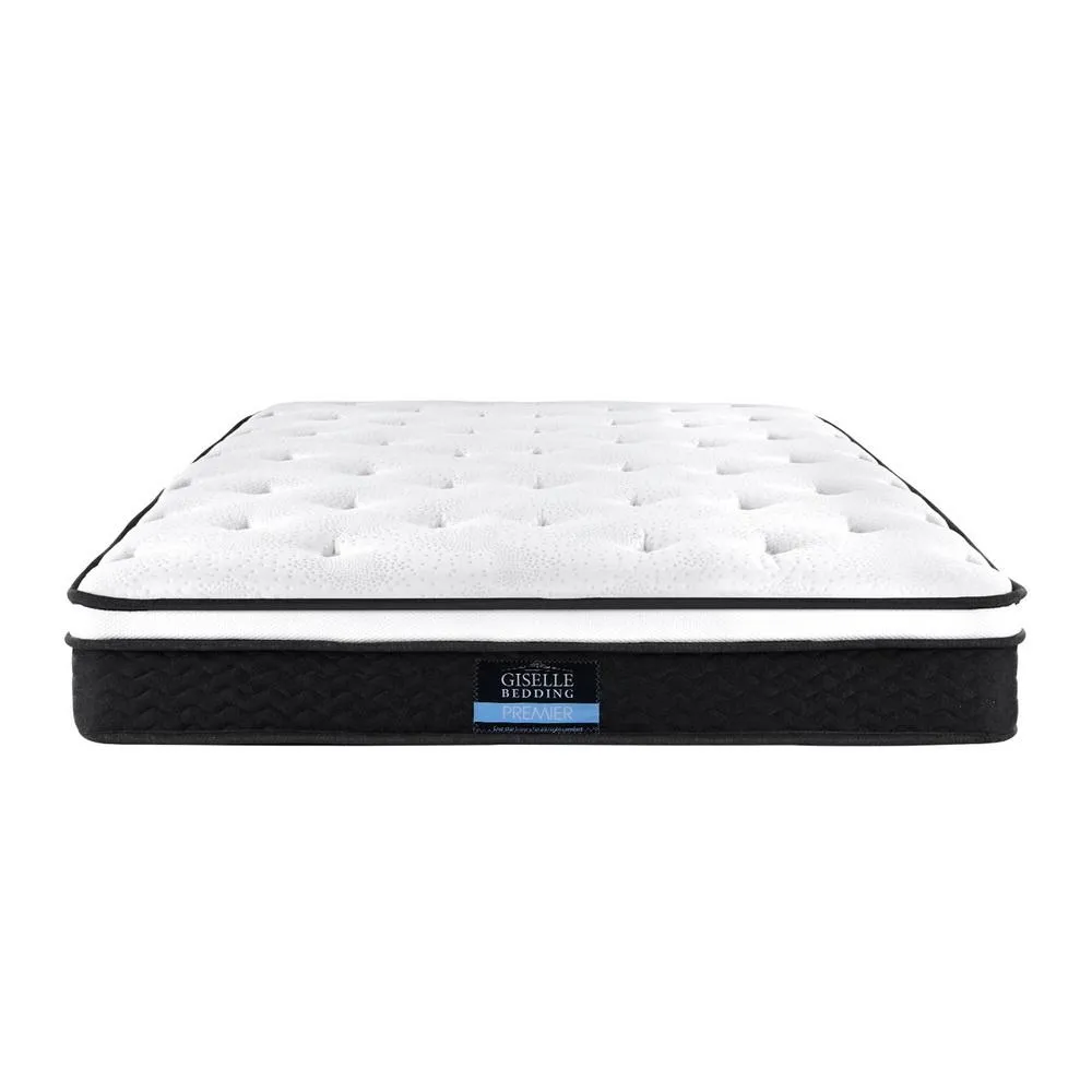 King Single Package | Coogee Bed White & Bonita Euro Top Mattress (Medium Firm)