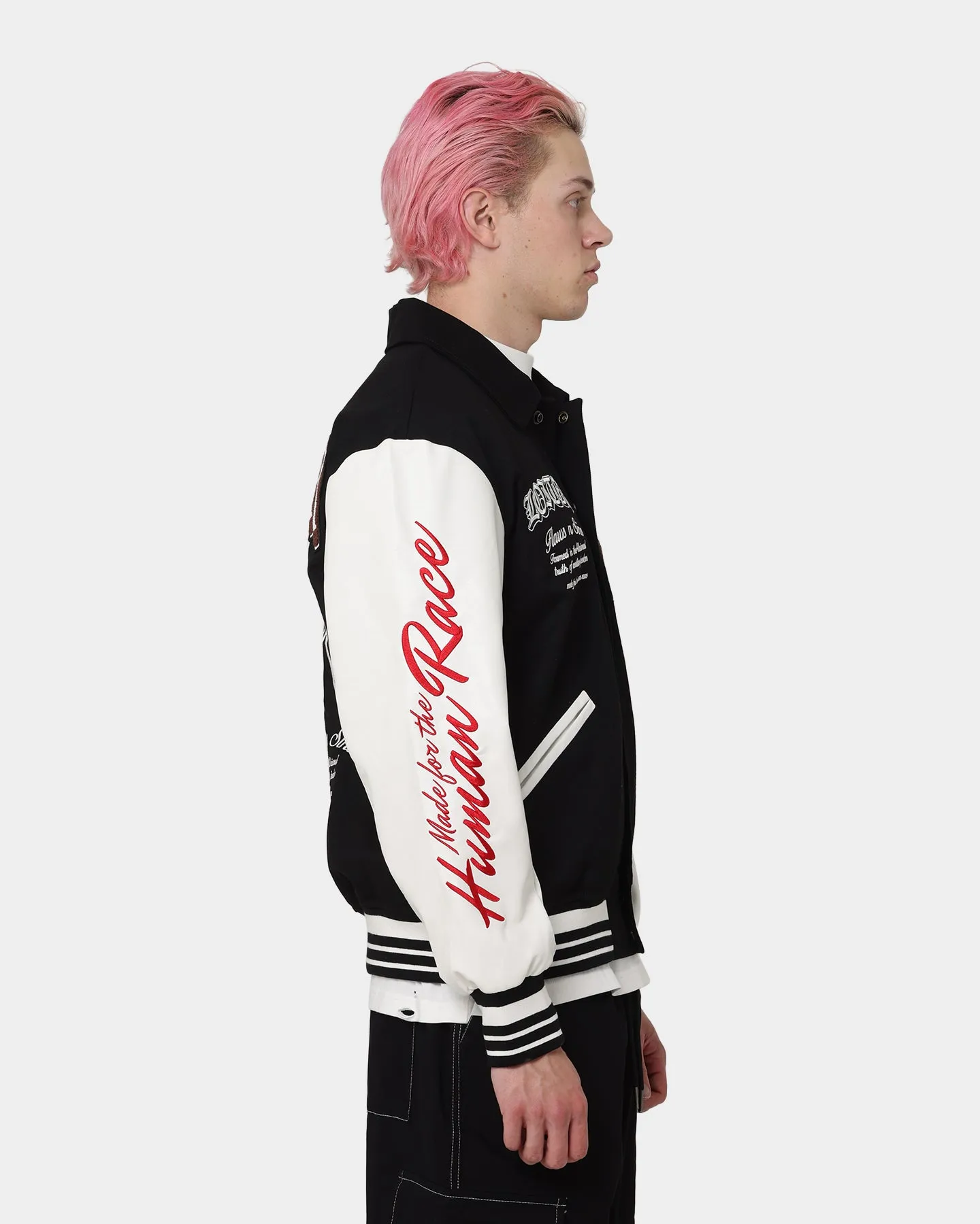 Loiter Human Varsity Jacket Black