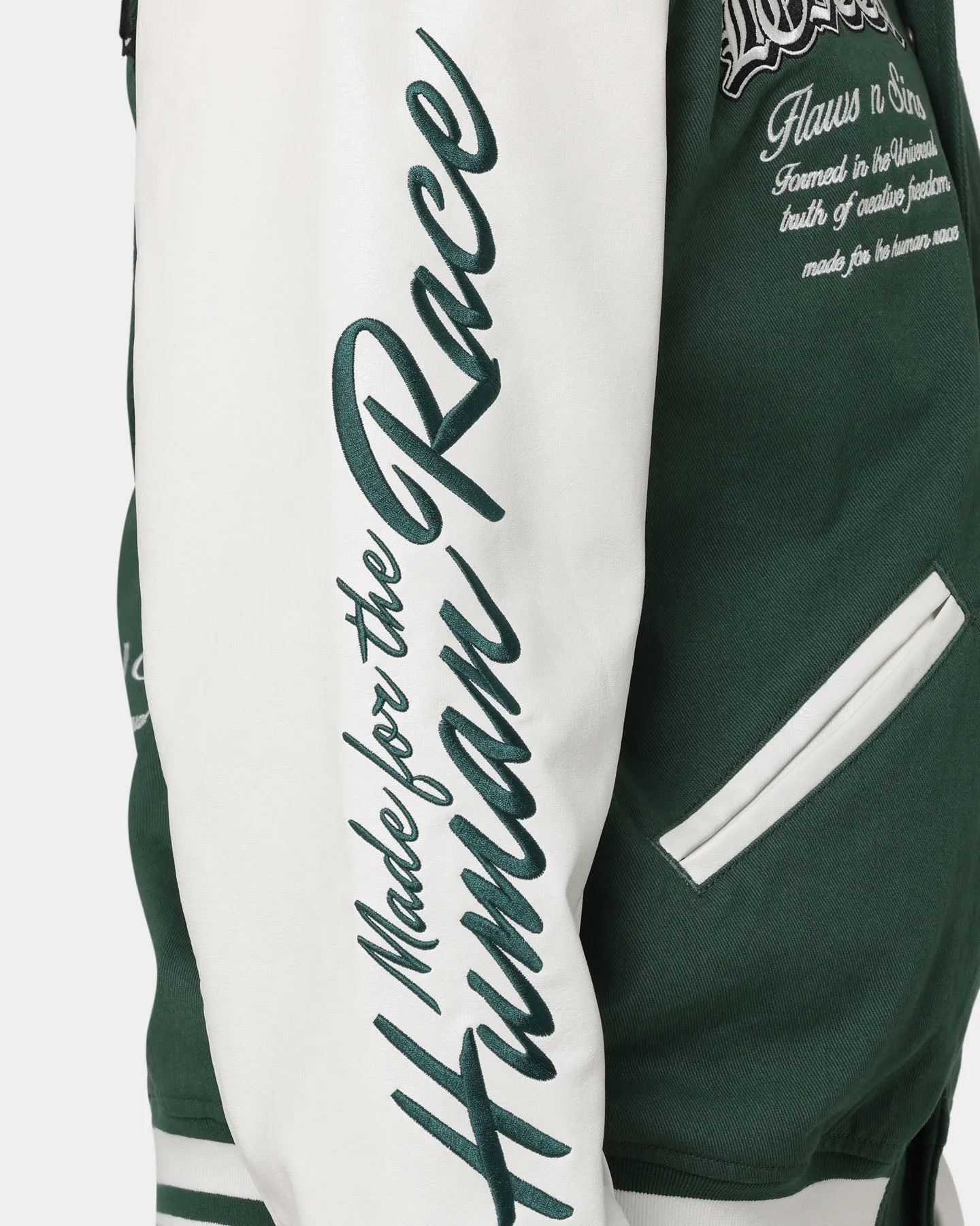 Loiter Human Varsity Jacket Green