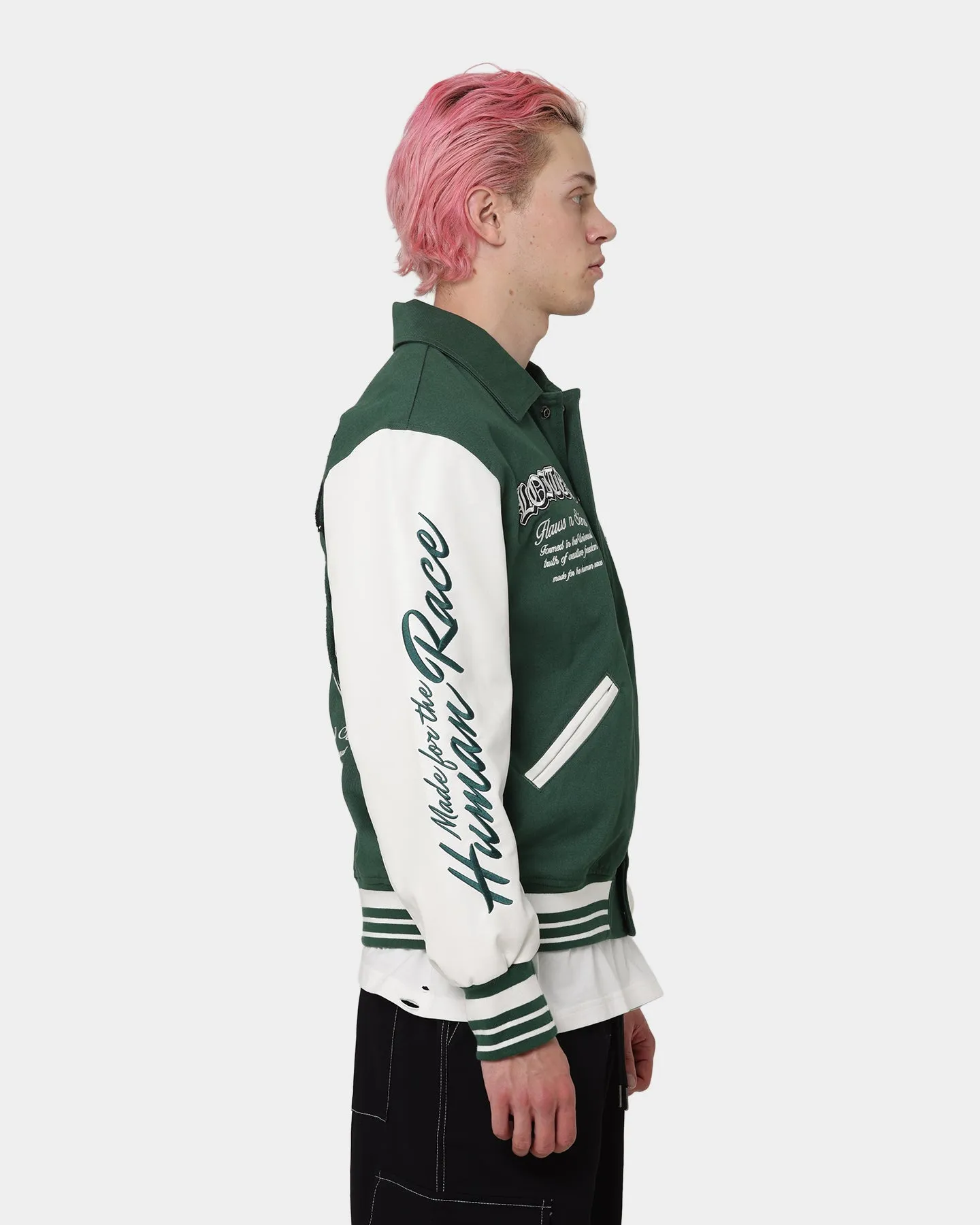 Loiter Human Varsity Jacket Green