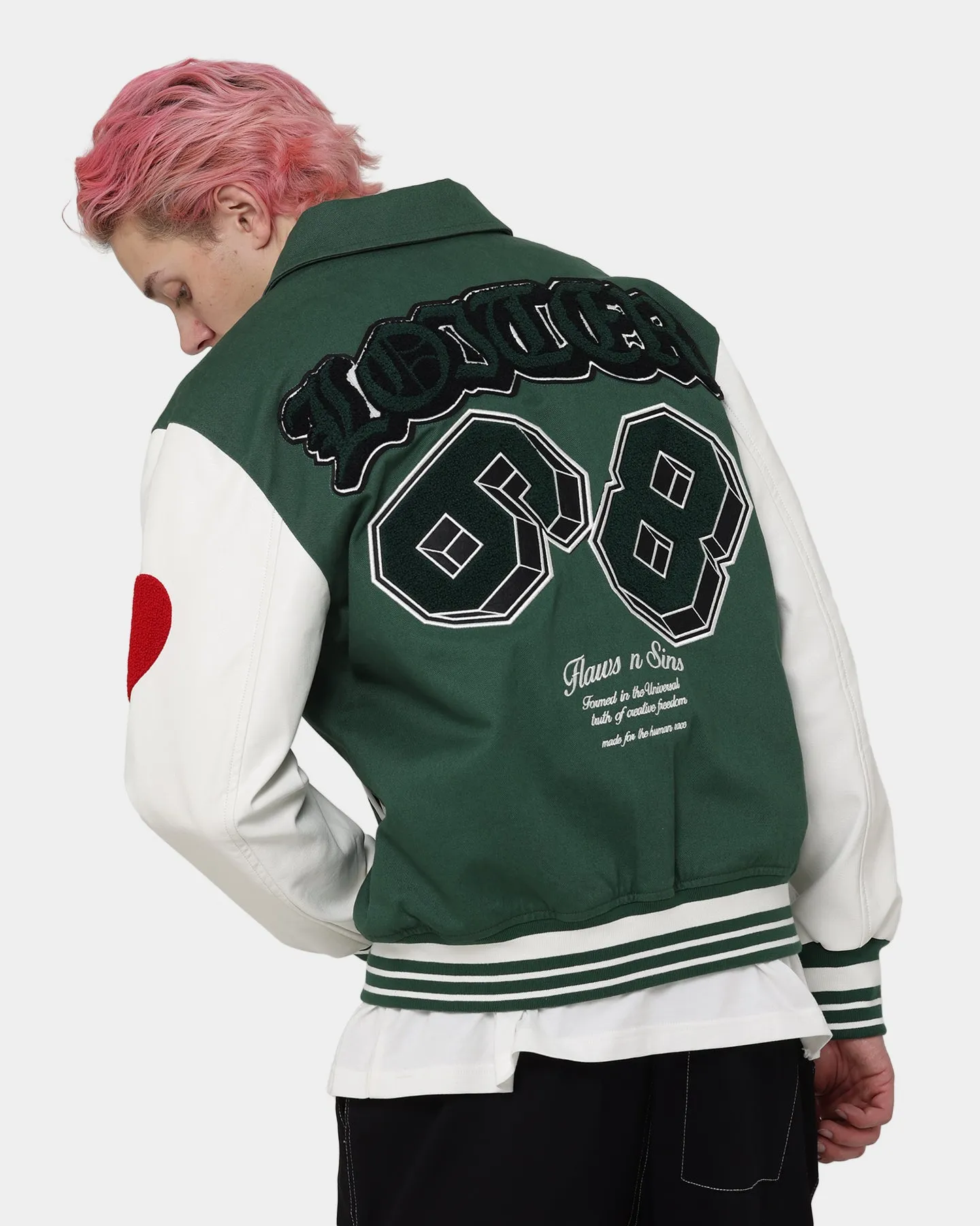 Loiter Human Varsity Jacket Green