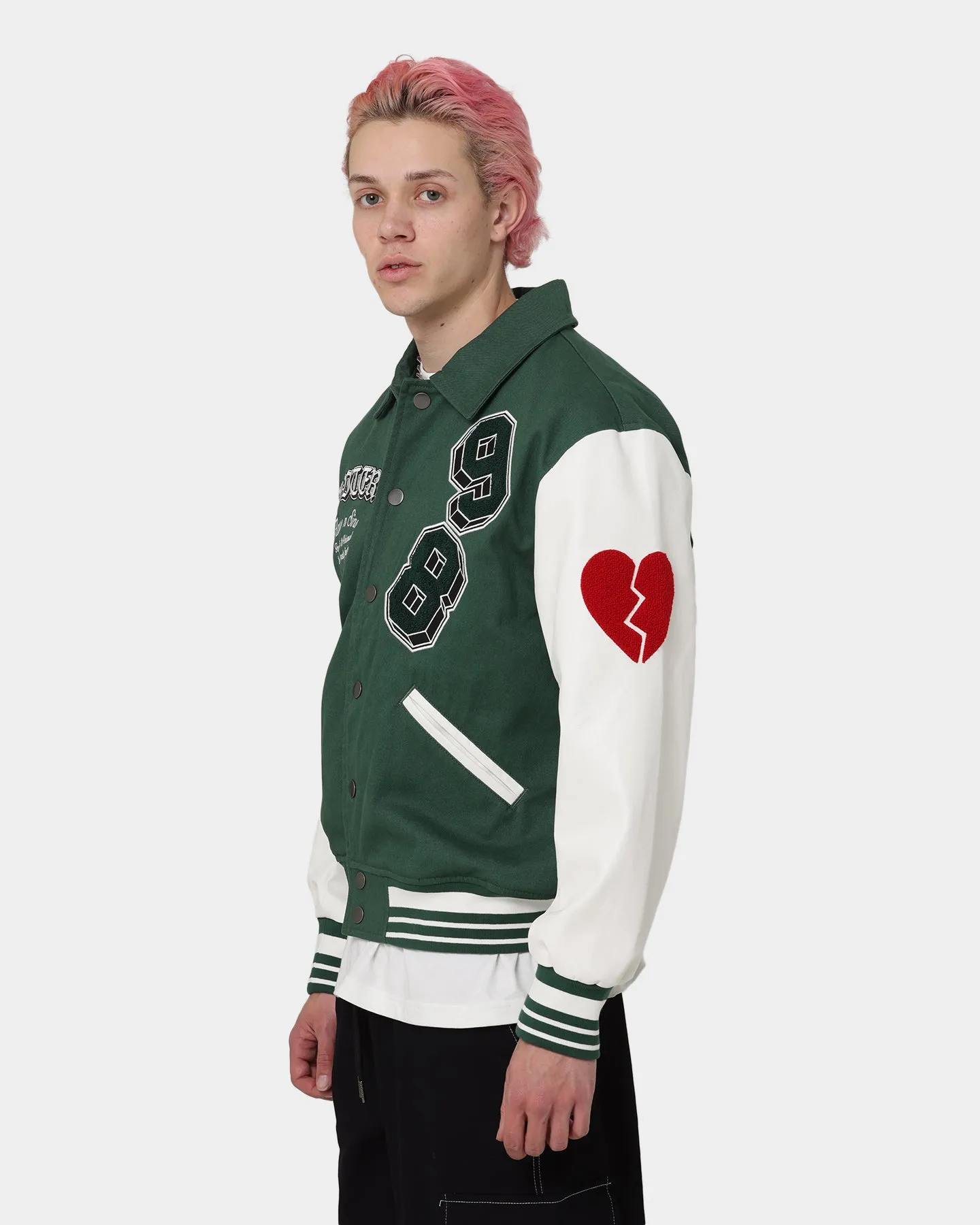 Loiter Human Varsity Jacket Green