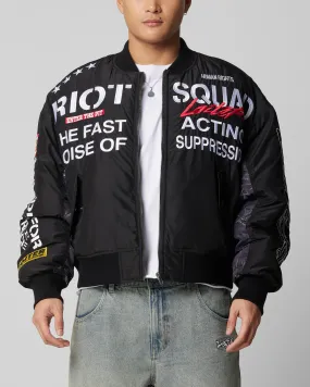 Loiter Riot Squad Bomber Jacket Black