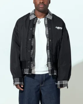 Loiter Shadow Layered Bomber Jacket Black