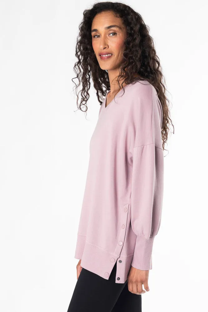 Lynn Side-Snap Bamboo Tunic - Soft Lavender