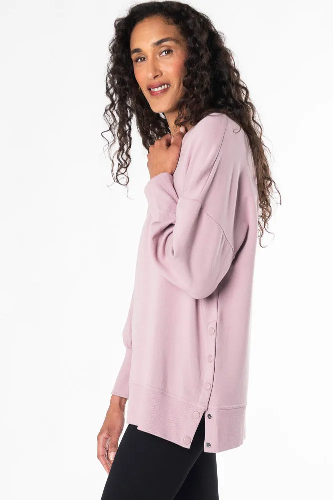 Lynn Side-Snap Bamboo Tunic - Soft Lavender