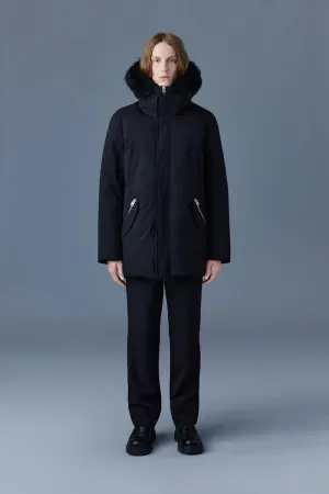 MACKAGE EDWARD-SH - 2-in-1 Down Parka With Hooded Bib And Detachable Sheepskin Collar