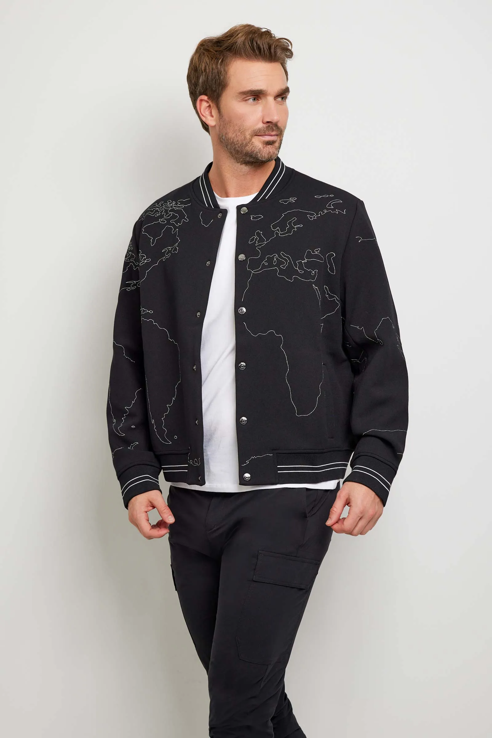 Map Bomber Jacket