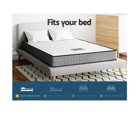 Mattress Medium Firm Mattresses Tight Top Bed Bonnel Spring 13cm