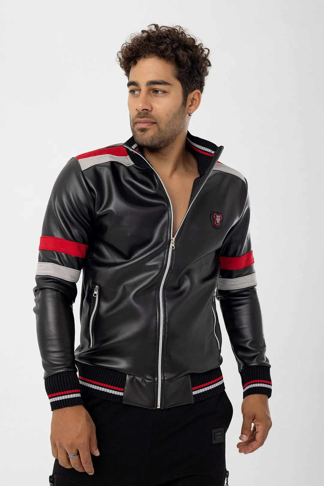 Men's Light Jacket David and Gerenzo Red Black Design | Fitted Cut | Men's | 20679