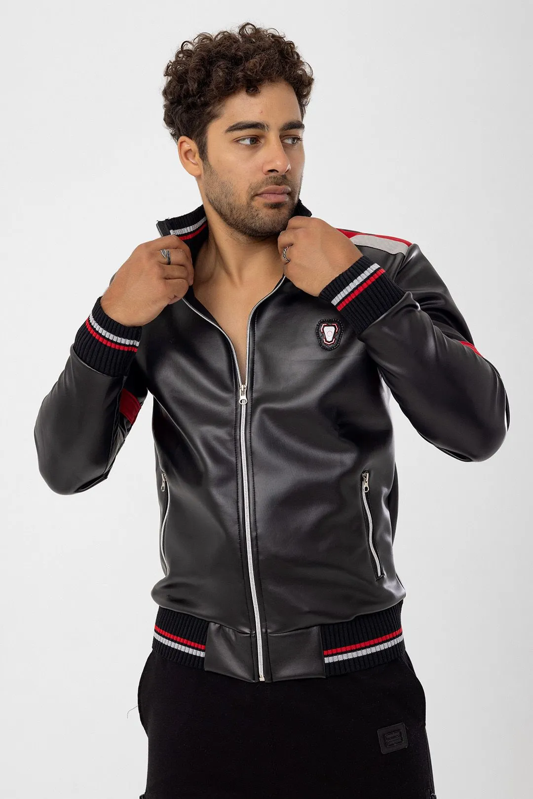 Men's Light Jacket David and Gerenzo Red Black Design | Fitted Cut | Men's | 20679