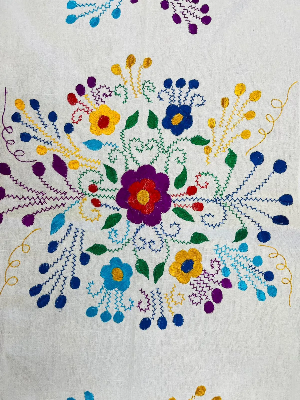 Mexican Handmade Embroidered Shawl Chilapa