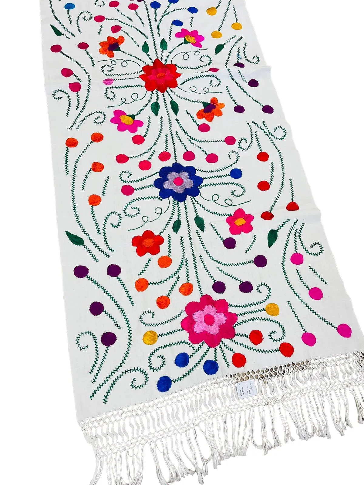 Mexican Handmade Embroidered Shawl Chilapa