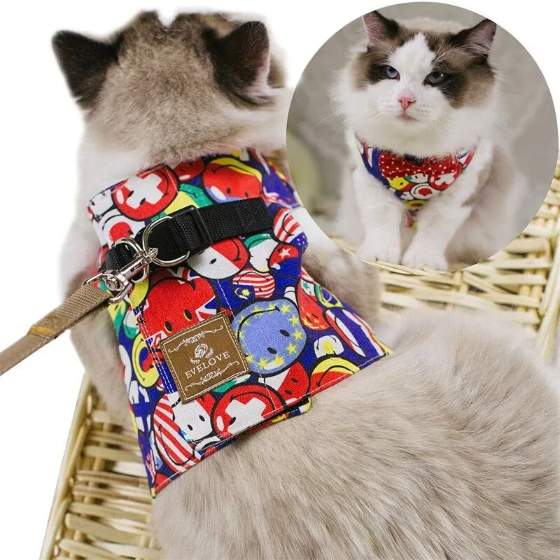 Millie Adjustable Cat Vest Harness With Leash Escape Proof Cat Harness