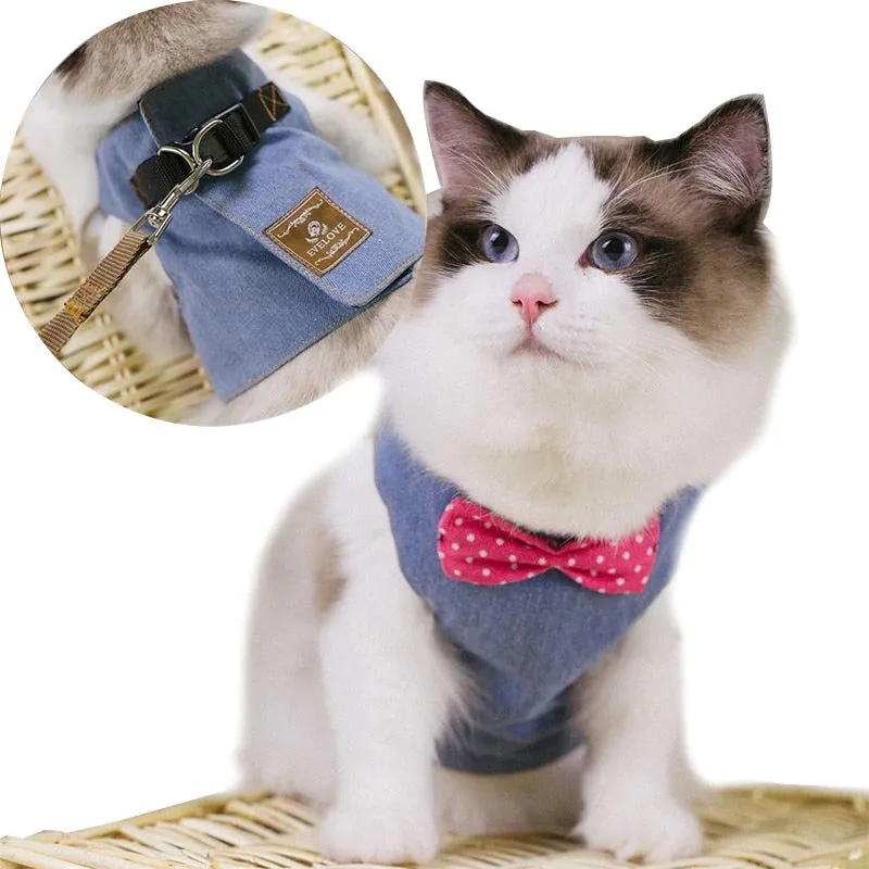 Millie Adjustable Cat Vest Harness With Leash Escape Proof Cat Harness