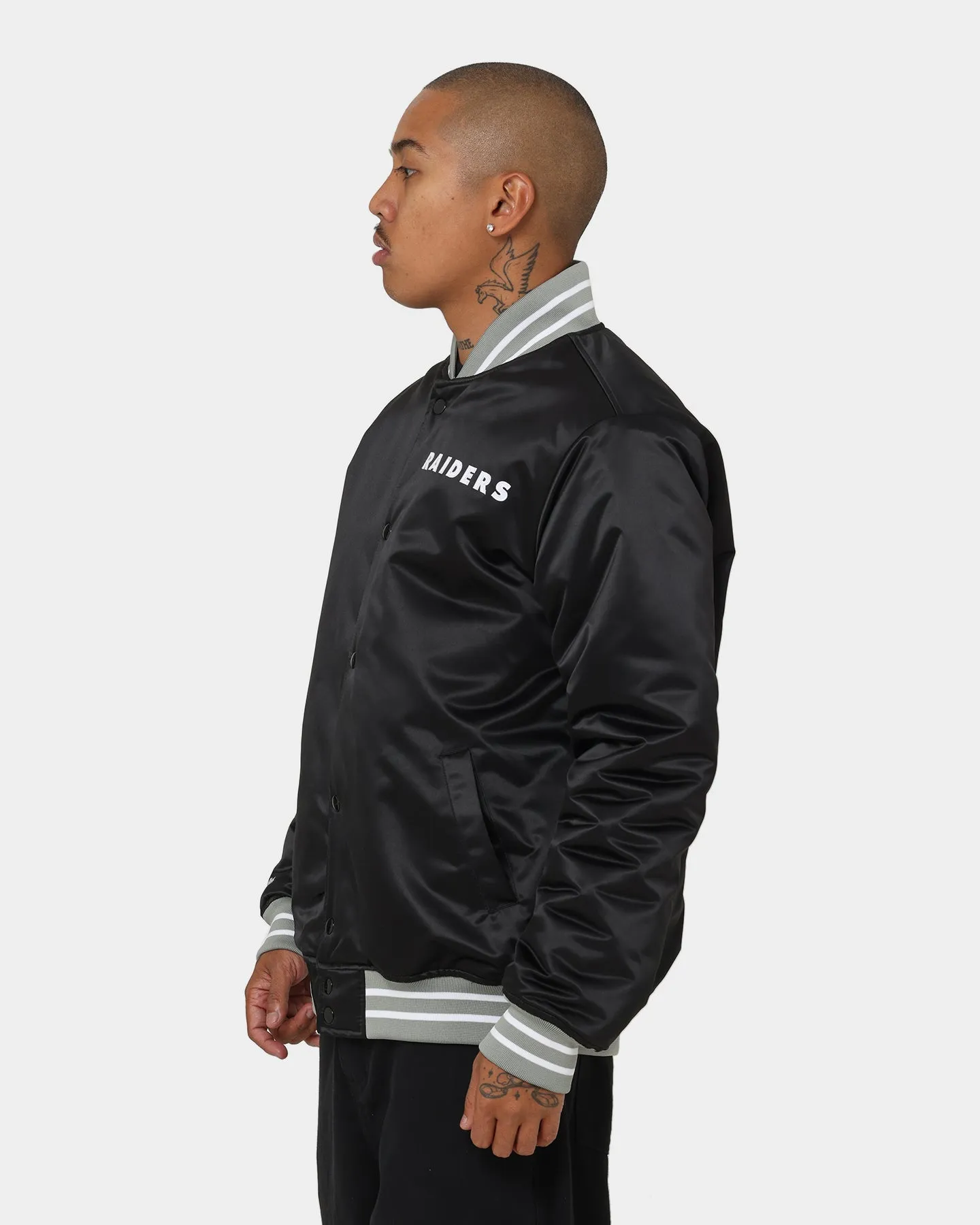 Mitchell & Ness Las Vegas Raiders Heavyweight Satin Jacket Black