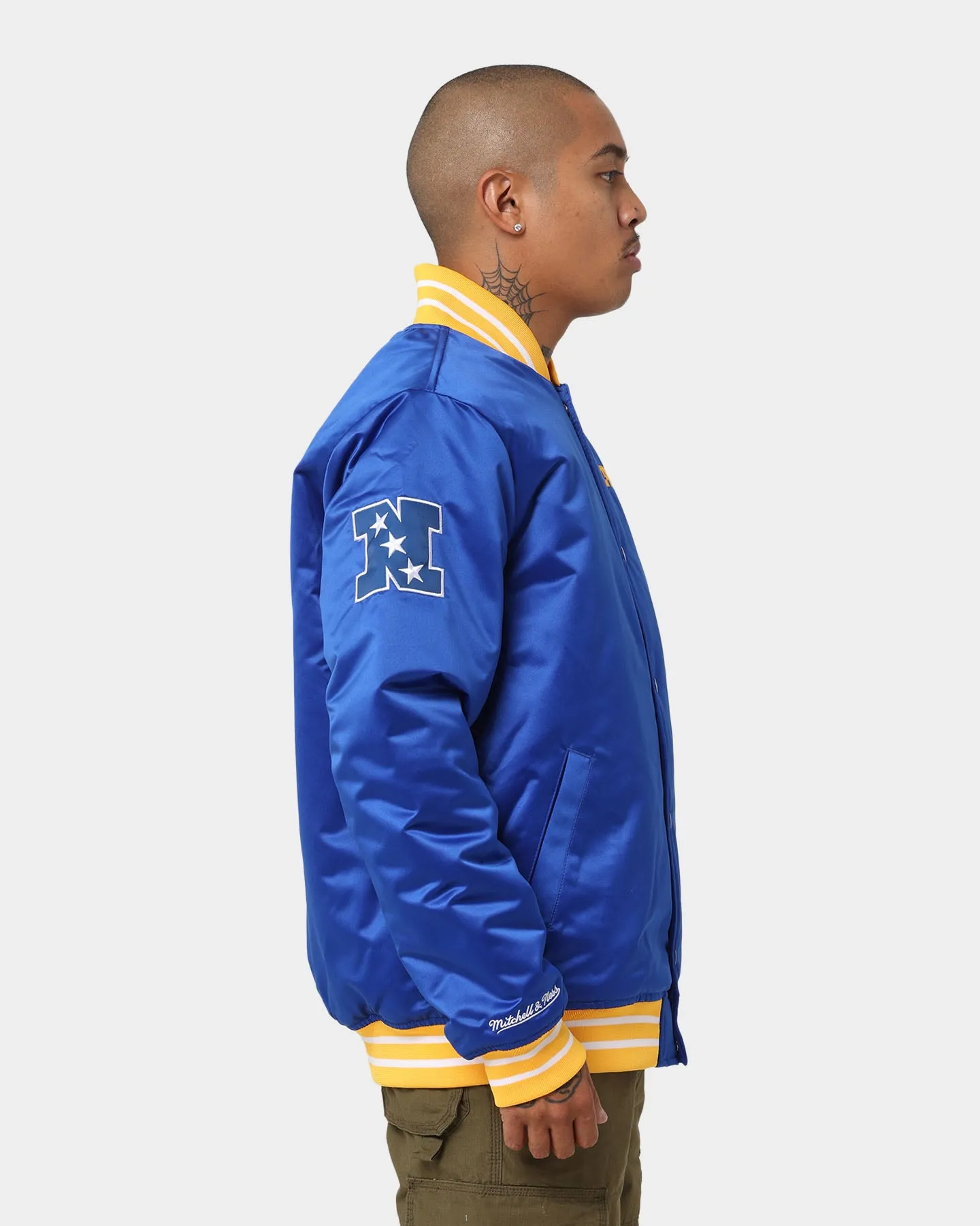 Mitchell & Ness Los Angeles Rams Heavyweight Satin Jacket Royal