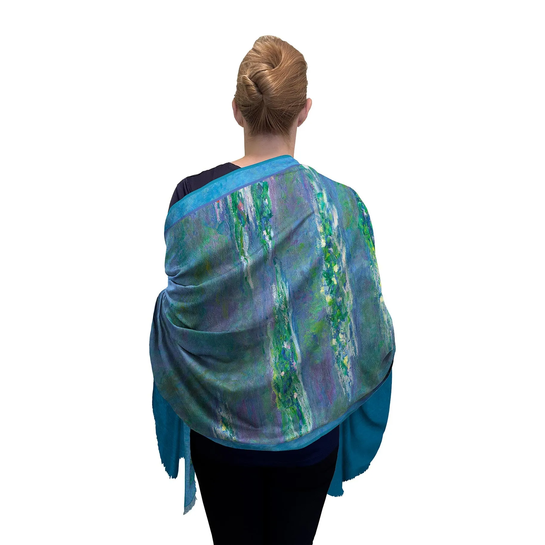 Monet Water Lilies Silk Blend Women's Fashion Shawl