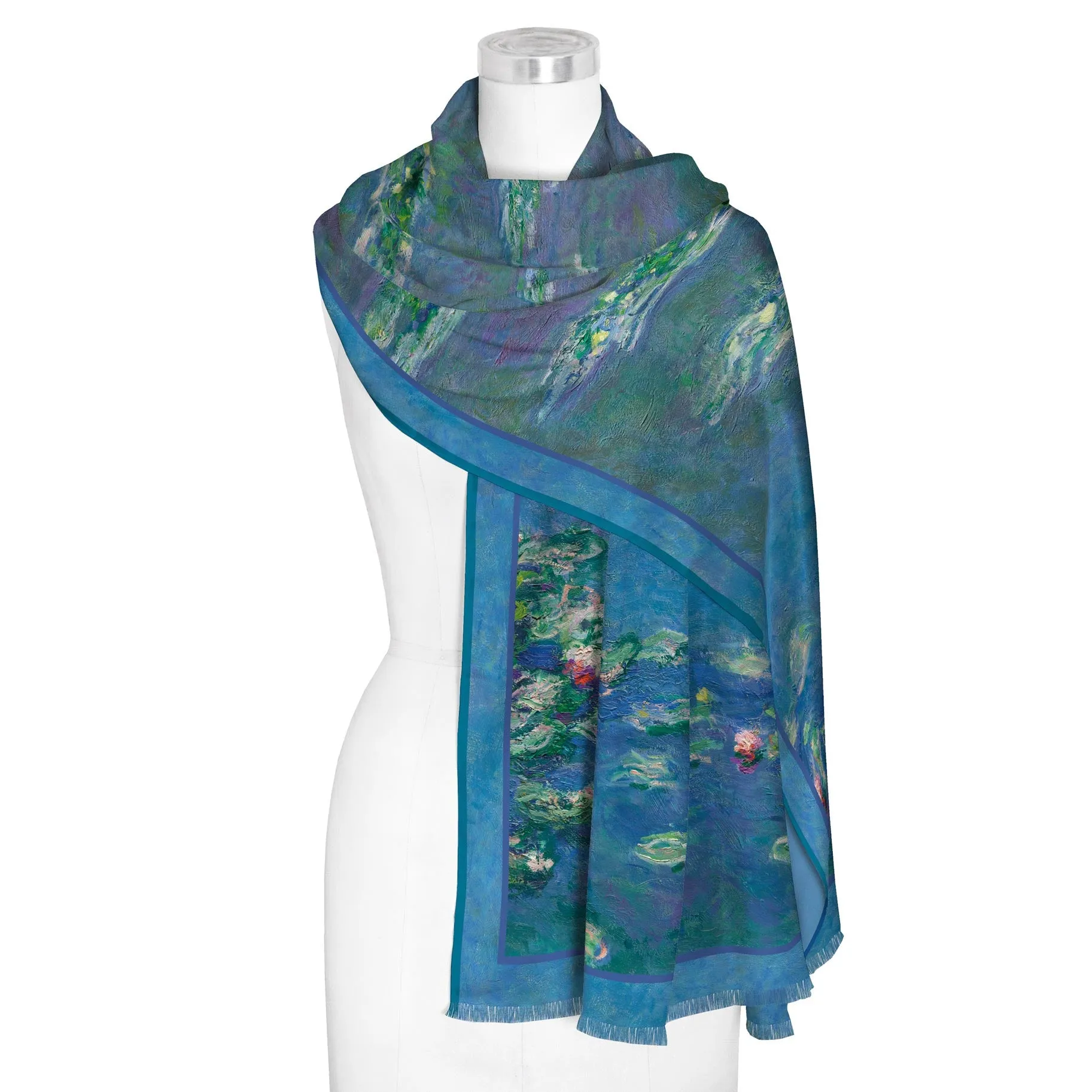 Monet Water Lilies Silk Blend Women's Fashion Shawl