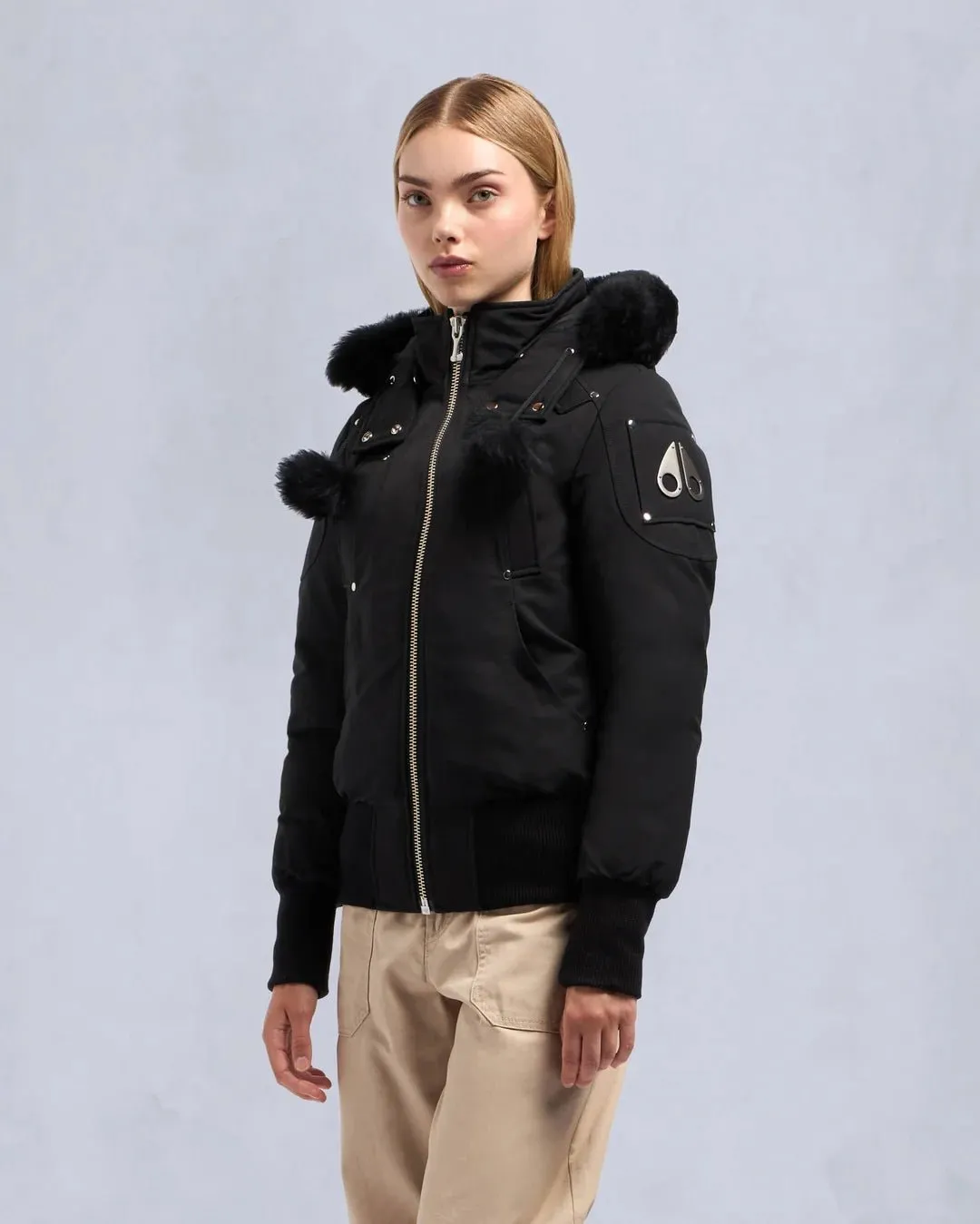 MOOSE KNUCKLES - ORIGINAL DEBBIE BOMBER SHEARLING (pompom) - M32LB002S