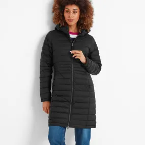 Nanton Womens Long Down Jacket - Black