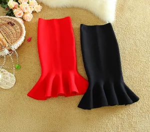 New Arrival Korean Style Women Fashion Skirts Wrap Hip Young Lady Fishtail Skirts Sexy Woman Slim Knitted Skirt