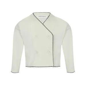 PAR Ivory Milano Cropped Blazer