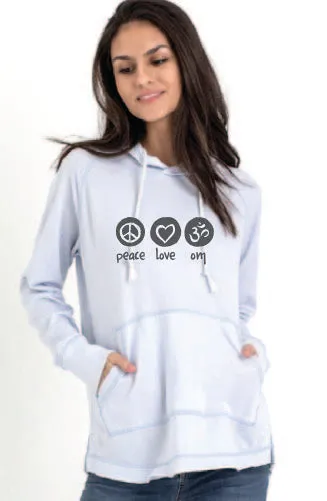 Peace Love Om Vintage Fleece Hoodie