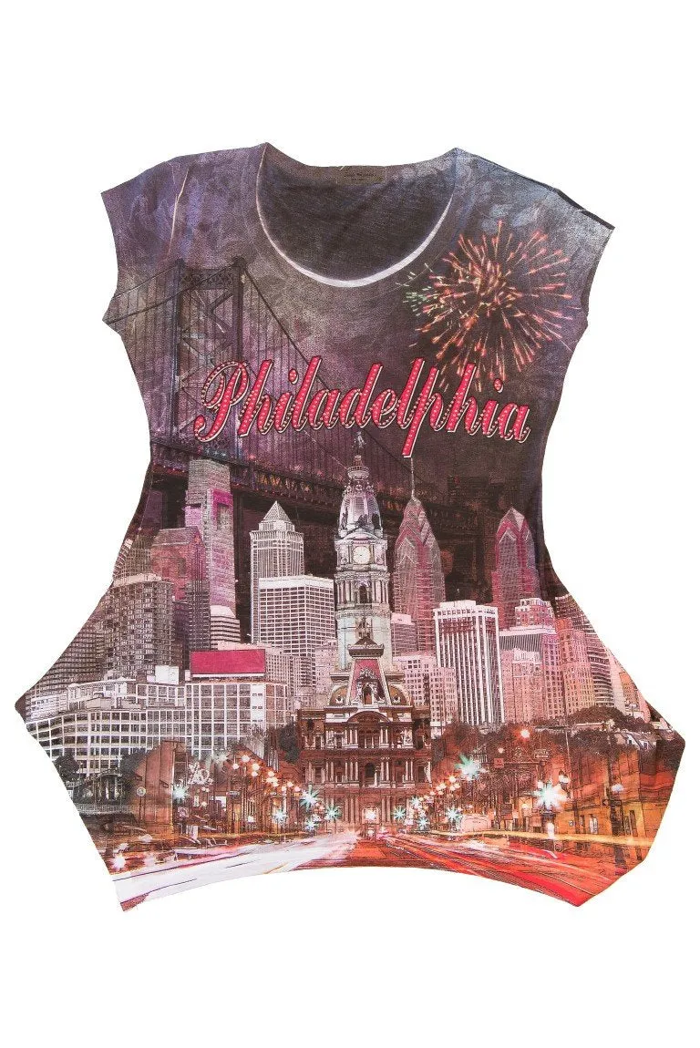 Philadelphia Skyline Tunic Tee