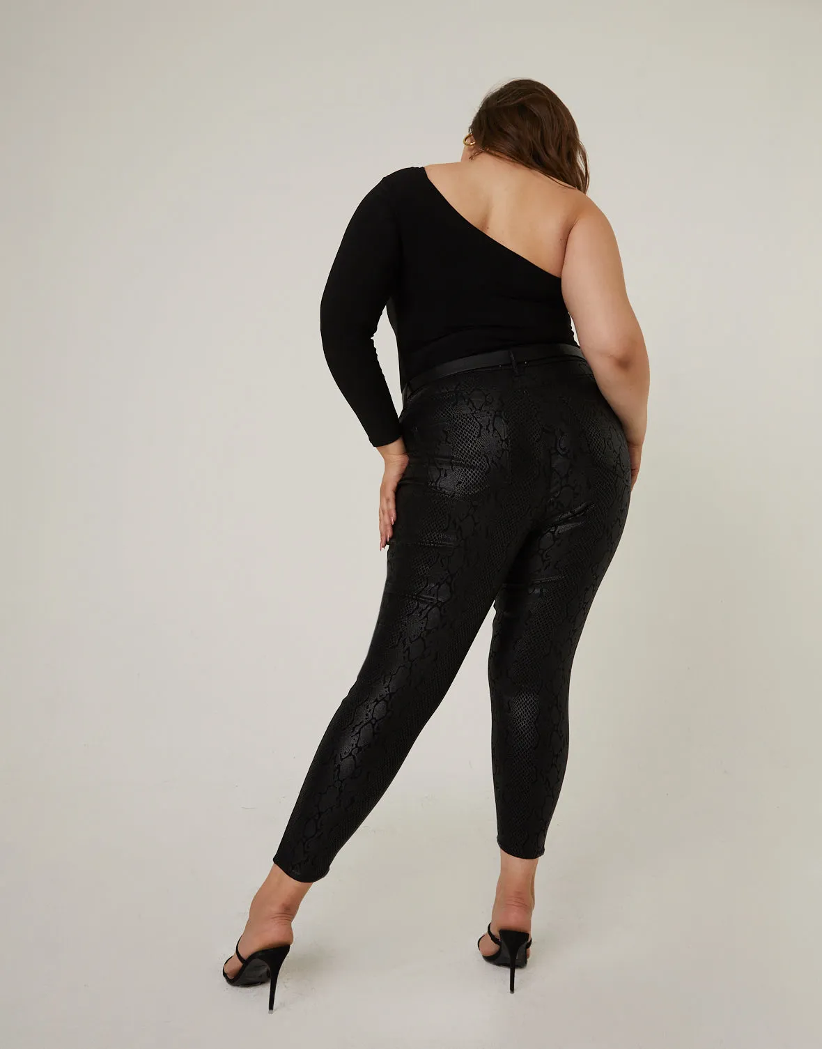 Plus Size Snake Print Pants