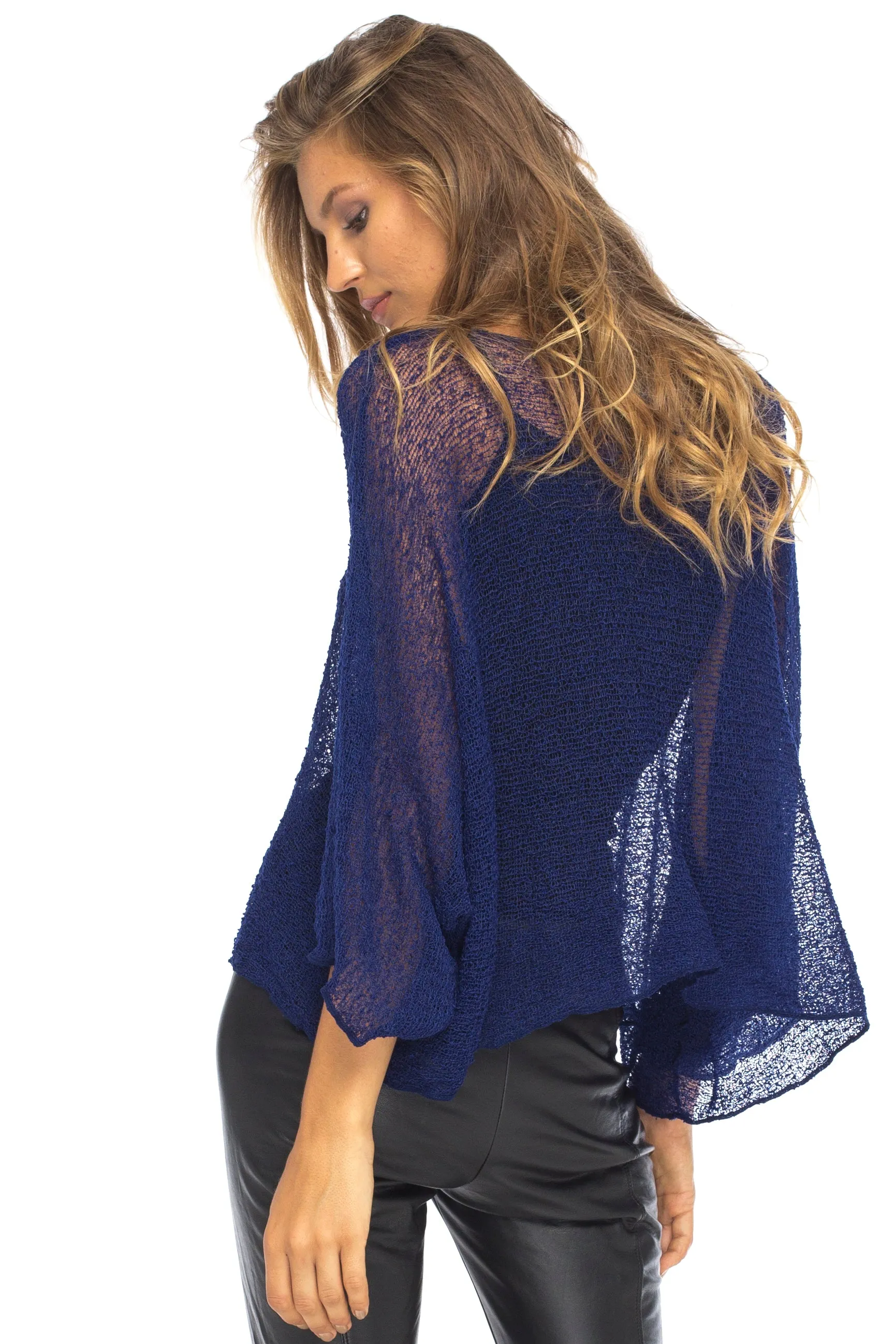 Poncho Pullover Blouse Sweater Shrug