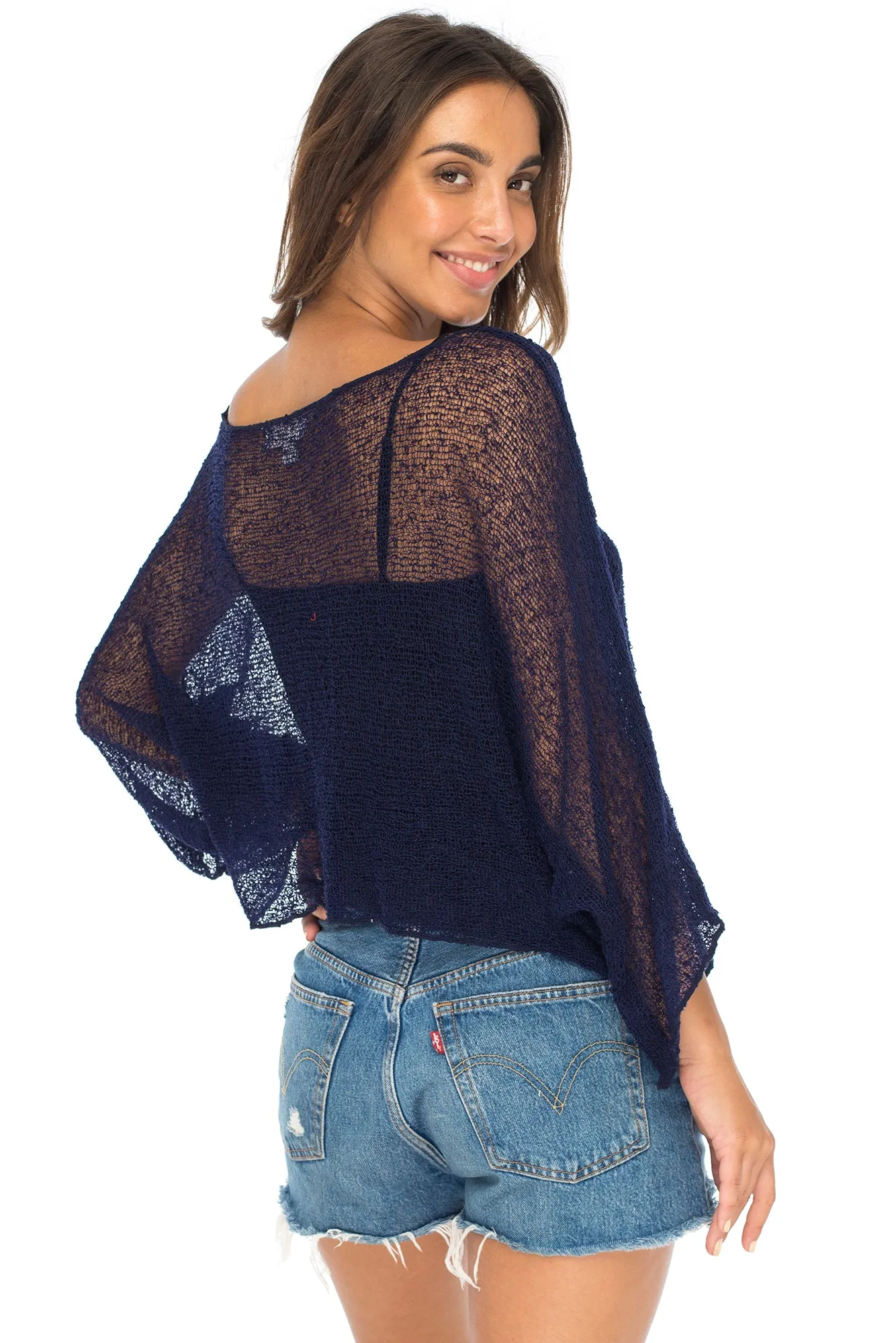 Poncho Pullover Blouse Sweater Shrug