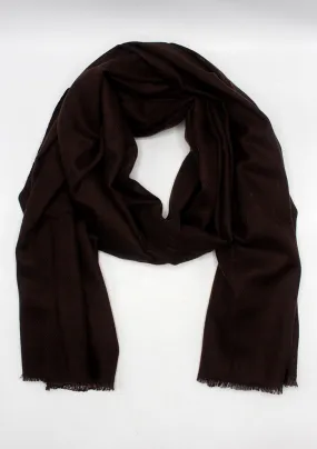 Pure Pashmina Shawl Dark Chocolate