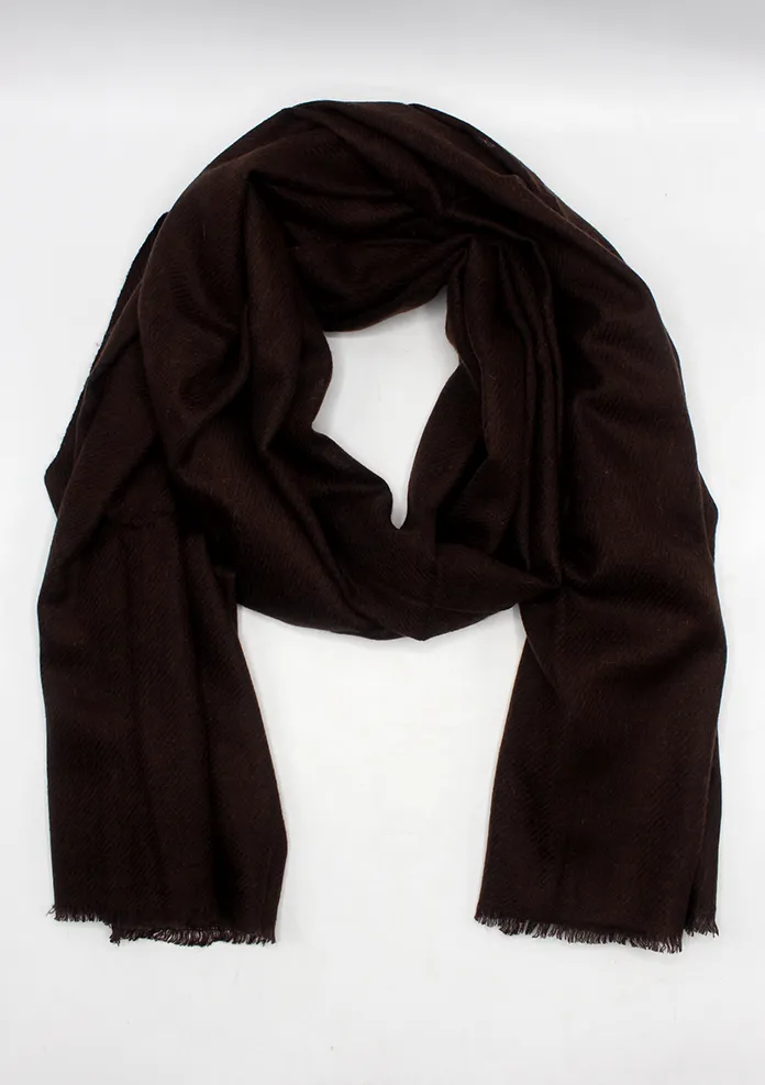 Pure Pashmina Shawl Dark Chocolate