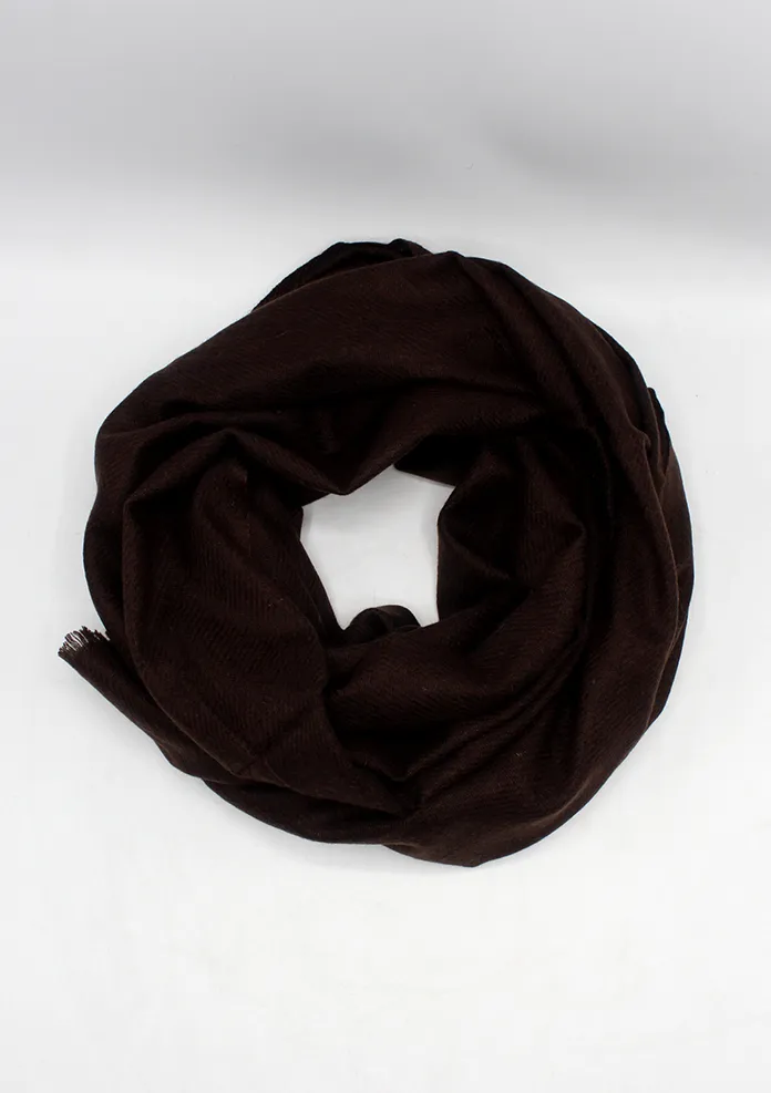 Pure Pashmina Shawl Dark Chocolate