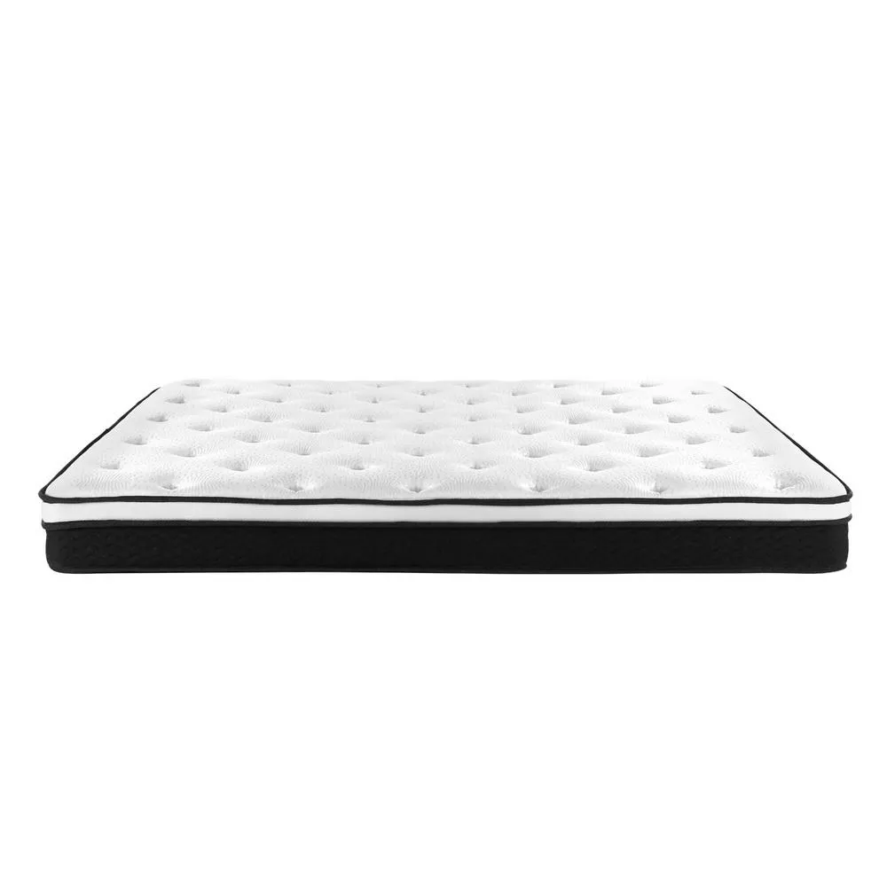 Queen Package | Wanda LED Storage Bed White & Bonita Euro Top Mattress (Medium Firm)