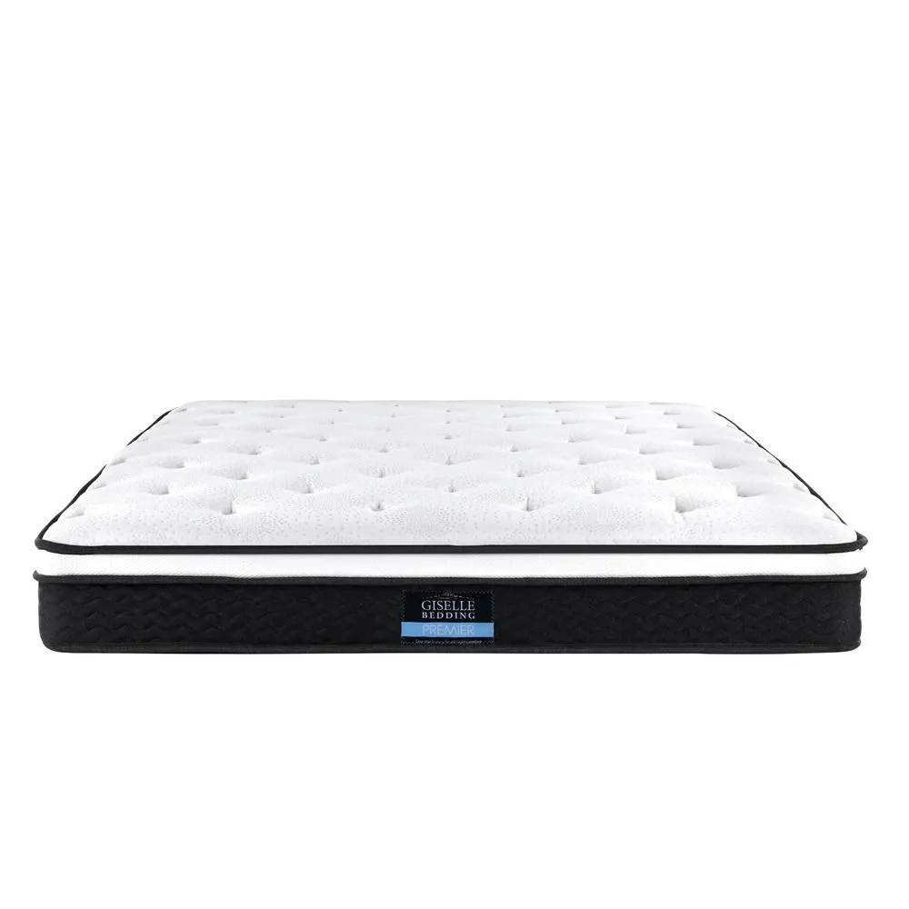 Queen Package | Wanda LED Storage Bed White & Bonita Euro Top Mattress (Medium Firm)