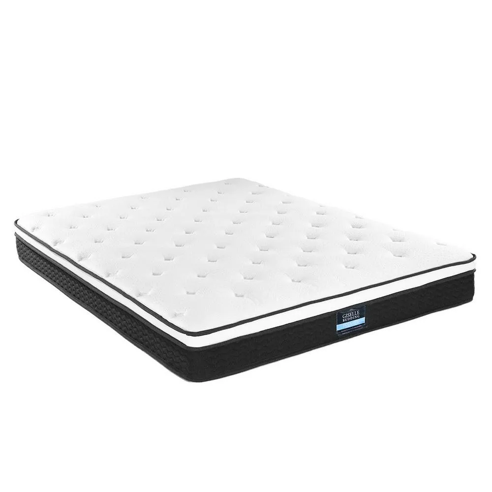 Queen Package | Wanda LED Storage Bed White & Bonita Euro Top Mattress (Medium Firm)