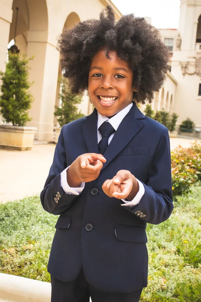 "007" Kids Navy Suit (5-Piece Set)