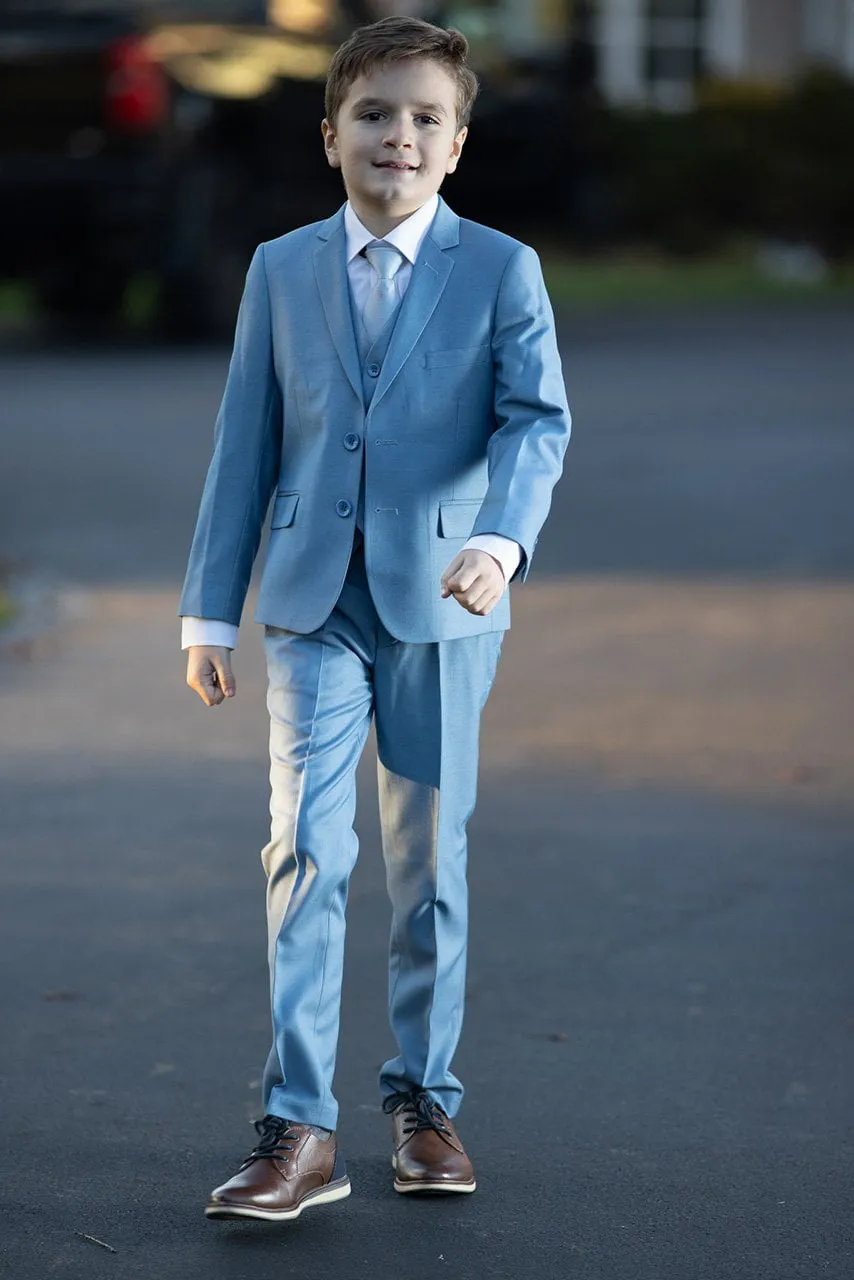 "Leo" Kids Light Blue 5-Piece Suit